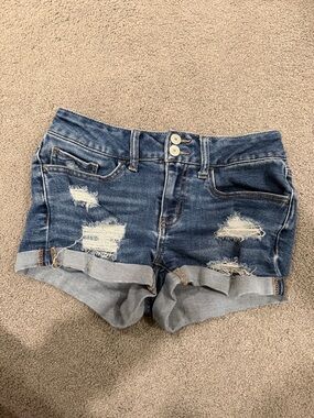 SO low rise shortie jean shorts